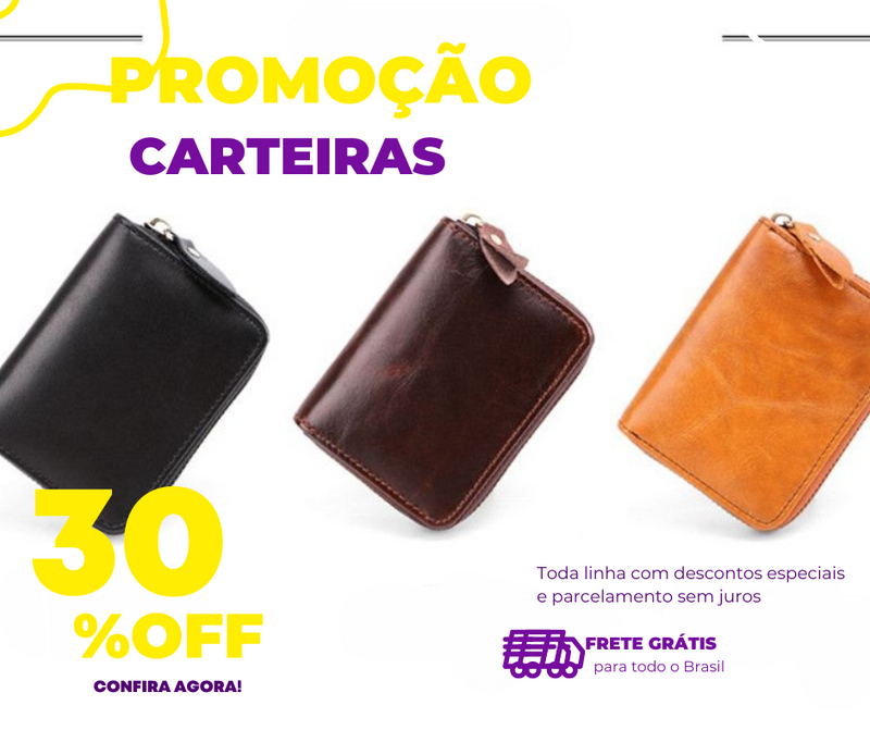 Carteira de cartão de couro genuíno JOYIR .