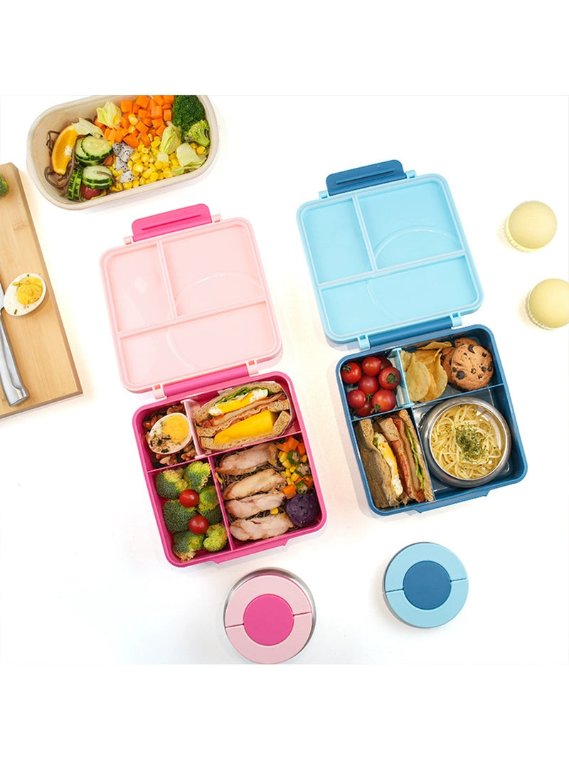 "Lancheira Térmica Bento com Compartimentos e Pote Inox - Ideal para Refeições Saudáveis". "Mantenha suas refeições frescas e organizadas onde quer que vá!"