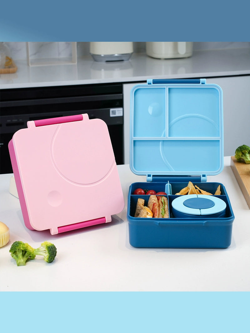 "Lancheira Térmica Bento com Compartimentos e Pote Inox - Ideal para Refeições Saudáveis". "Mantenha suas refeições frescas e organizadas onde quer que vá!"