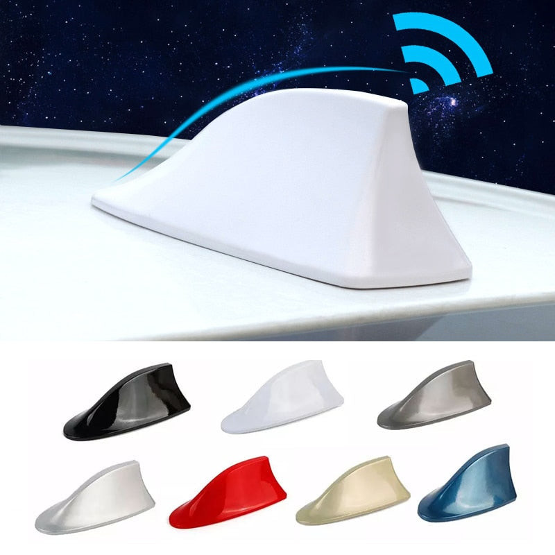 Car Universal 7 Colors FM Signal Amplifier Car Radio Aerials Shark Fin Antenna Car Roof Decoration Auto Side Replacement