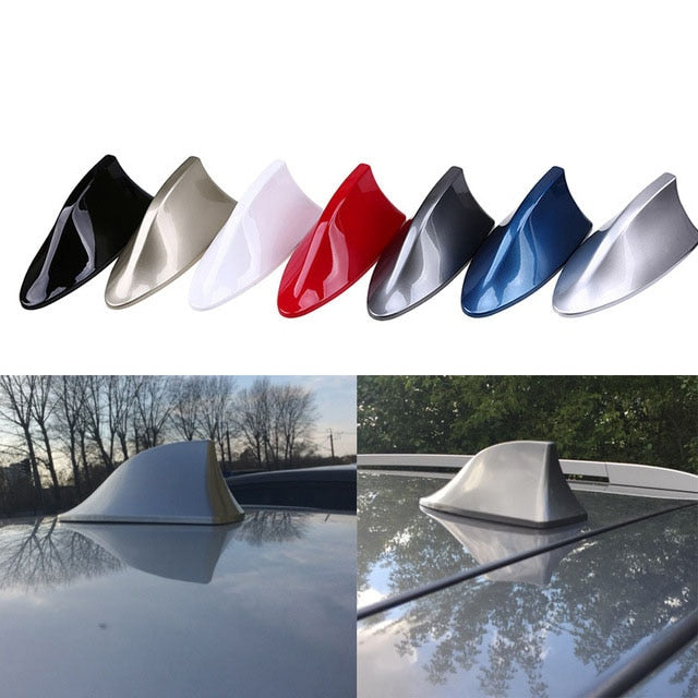 Car Universal 7 Colors FM Signal Amplifier Car Radio Aerials Shark Fin Antenna Car Roof Decoration Auto Side Replacement