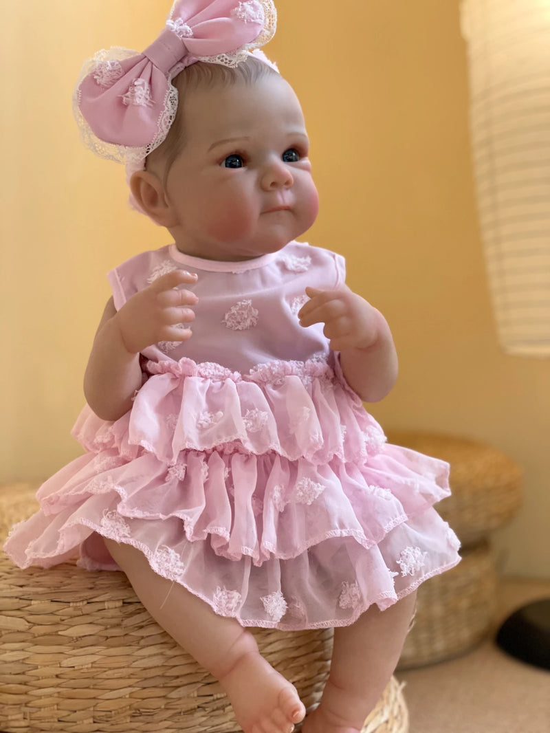 Bebê Reborn,  Adorável Bebel  45CM Menina Boneca De Vinil Macio De Corpo Inteiro