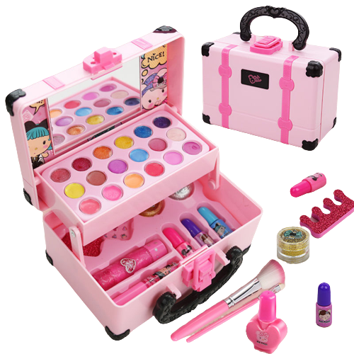 Kit Maleta de Maquiagem Infantil .Com uma maleta encantadora, nossas pequenas estrelas podem carregar a diversão para qualquer lugar, adicionando um toque de estilo à brincadeira.