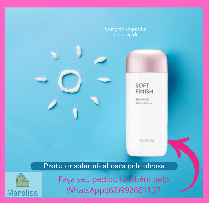 PROTETOR SOLAR MISSHA Leite Ao Redor Do Sol 70 ML. Luz leve e fina com formulação de leite fluindo