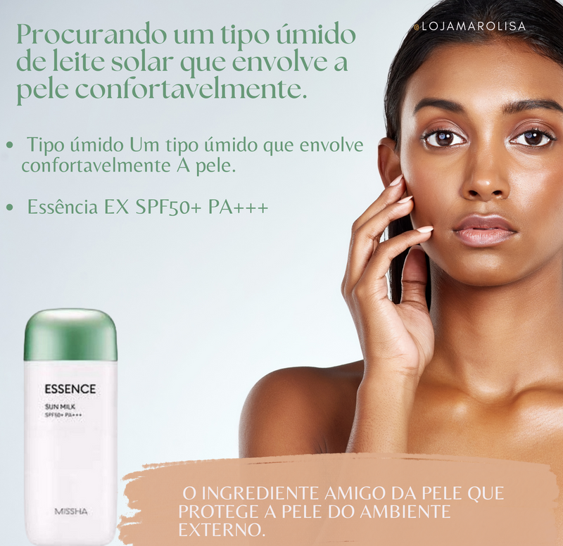 PROTETOR SOLAR MISSHA Leite Ao Redor Do Sol 70 ML. Luz leve e fina com formulação de leite fluindo