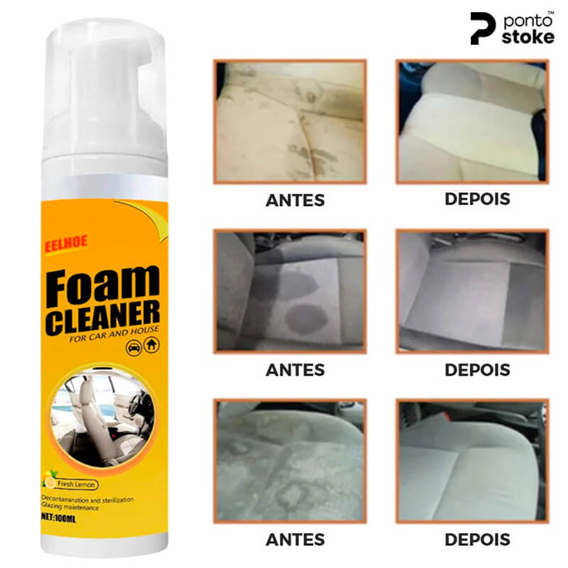 Spray de Espuma Mágica pra Limpeza Profunda - Foam Cleaner™: Seu Carro Novo e Sem Manchas + BRINDE EXCLUSIVO