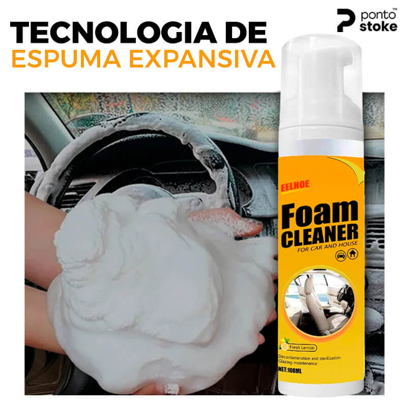 Spray de Espuma Mágica pra Limpeza Profunda - Foam Cleaner™: Seu Carro Novo e Sem Manchas + BRINDE EXCLUSIVO