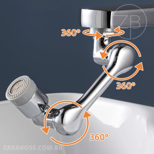 Extensor de Torneira multifuncional da LOJA MAROLISA- Rotação Ajustável - Universal 1080°