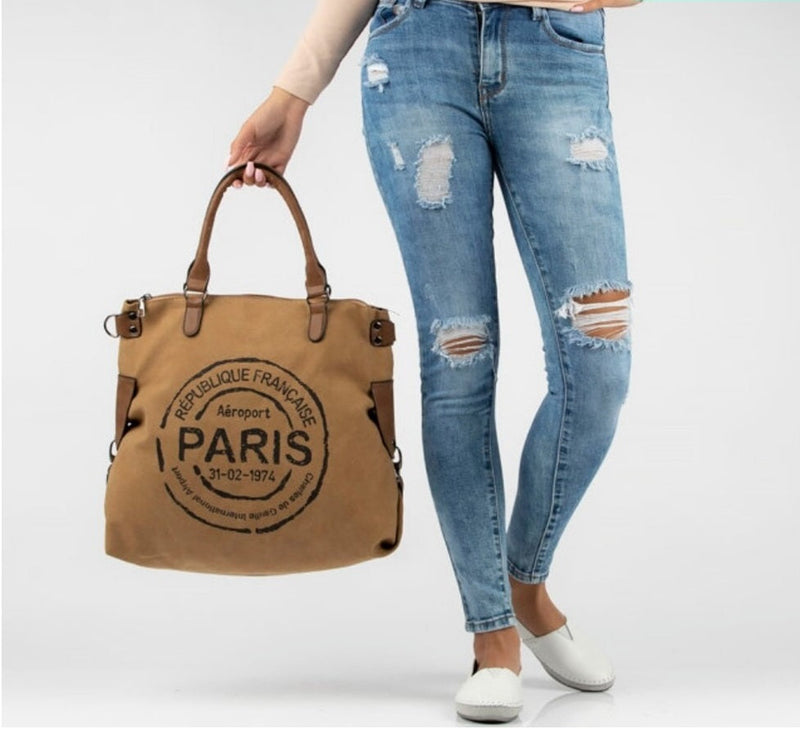 Bolsa Feminina LEDHA Paris 🇫🇷. capacidade bolsas multifuncionais de lona  .