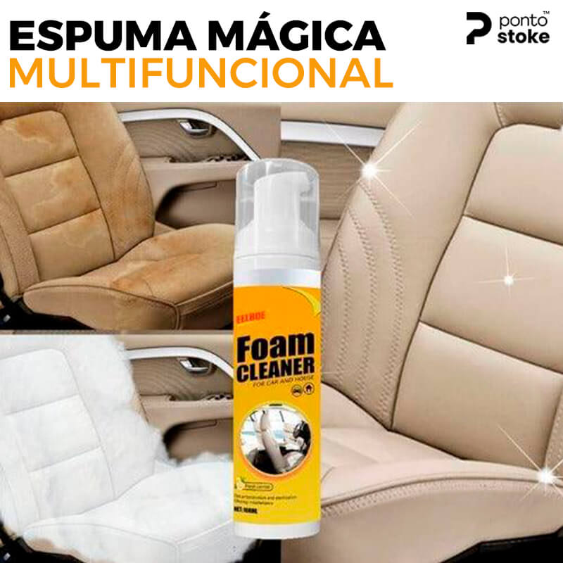 Spray de Espuma Mágica pra Limpeza Profunda - Foam Cleaner™: Seu Carro Novo e Sem Manchas + BRINDE EXCLUSIVO