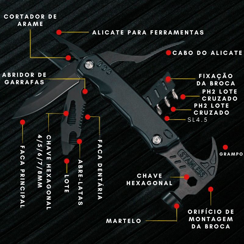 Martelo de Aço - Multifuncional