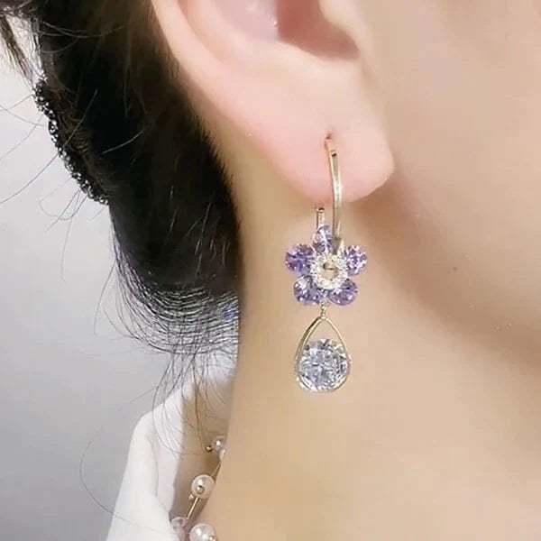 BRINCOS ✨ FLOWER CRYSTAL EARRINGS✨