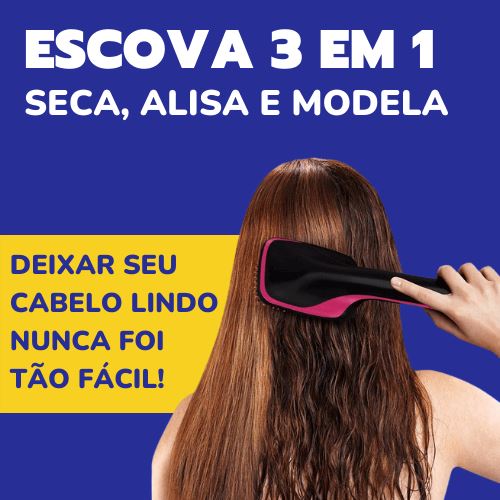 Escova Alisadora 3 em 1