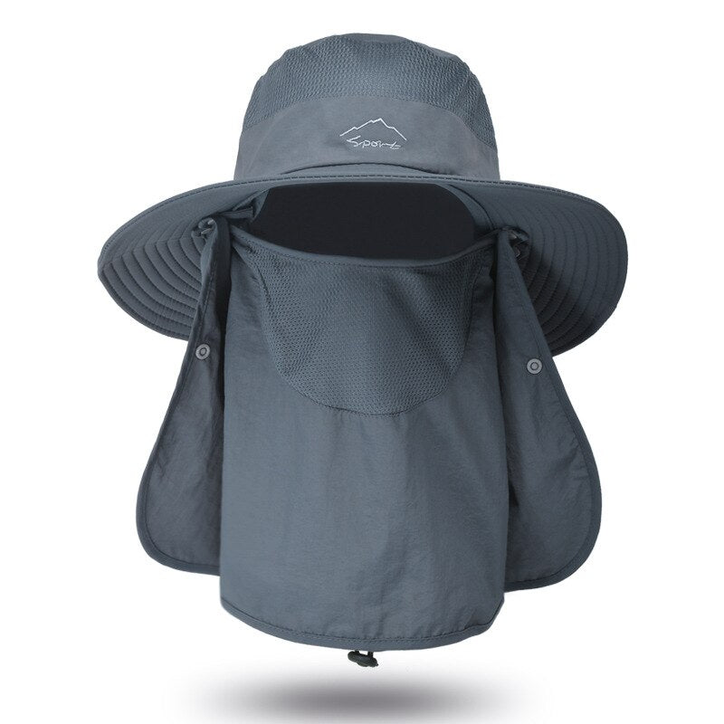 Chapéu de protetor 3 em 1 - Proteção UV pescaria