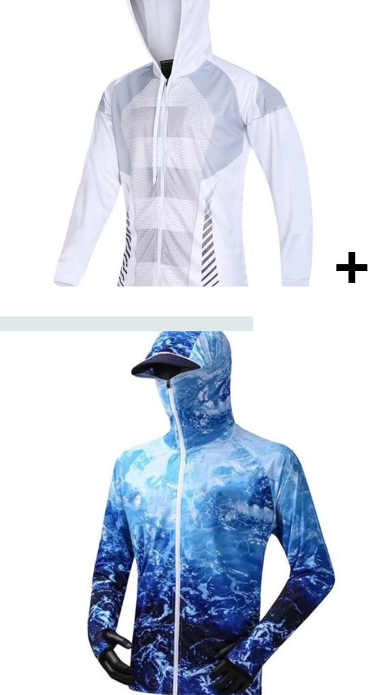 Roupas De Proteção Solar, Camisa De Pesca, Camisa De Secagem Rápida Respirável, Sportswear Com Capuz