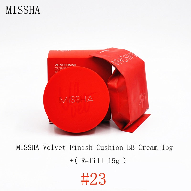 Base acabamento aveludado ,MISSHA Velvet 15g (SPF50+PA+++)"MISSHA Almofada de Acabamento de Veludo BB Cream: A Beleza no Toque da Sua Pele"